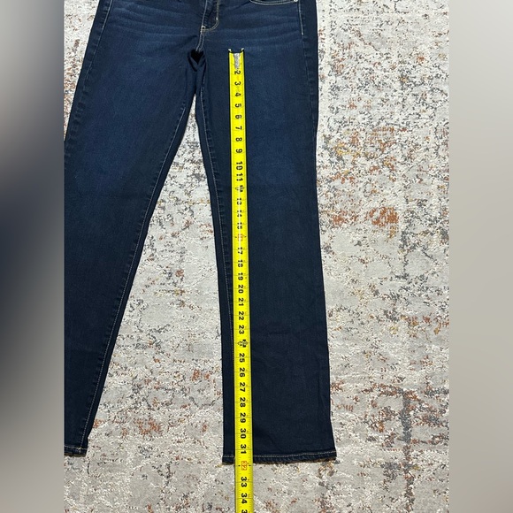 AMERICAN EAGLE Straight leg jeans size 12 long dark wash stretch - Picture 3 of 10